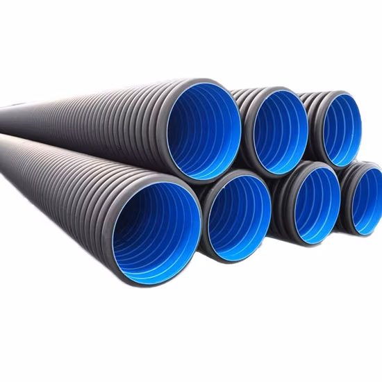 DN500mm, DN600mm, DN700mm, DN800mm PE100 High Quality HDPE Double Wall Corrugated Pipe for Water Supply