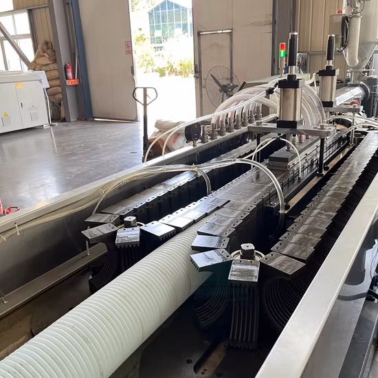 Conduite d'eau ondulée en plastique PE PP à double paroi faisant la ligne d'extrusion de production de machine
